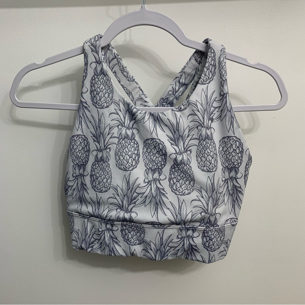 Love Fitness Apparel Pineapple high neck sports bra